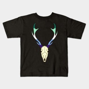 Gay Man Pride Deer Skull Kids T-Shirt